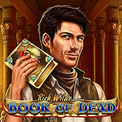 Book of Dead Egyptian-themed pokie tile at RocketPlay Australia