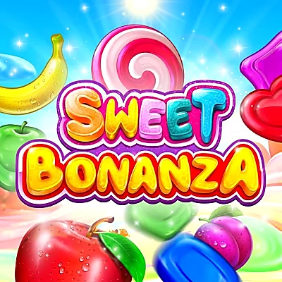 Sweet Bonanza online pokie game tile available at RocketPlay Australia